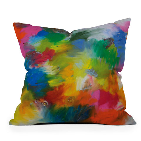 Kent Youngstrom rainbow combustion Outdoor Throw Pillow