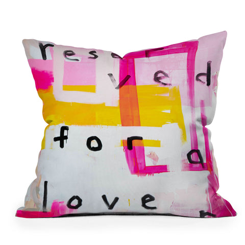 Kent Youngstrom reserved for a lover Throw Pillow