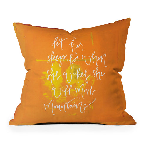 Kent Youngstrom she will move mountains two Outdoor Throw Pillow