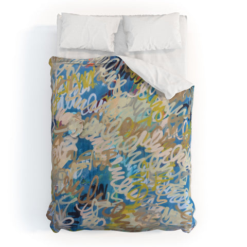 Kent Youngstrom squiggle multi colors Duvet Cover