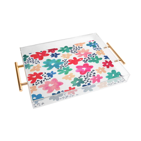 Kerrie Satava Flower Pop Acrylic Tray