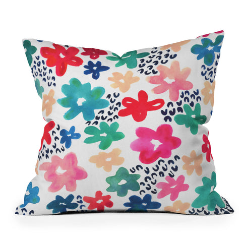 Kerrie Satava Flower Pop Outdoor Throw Pillow