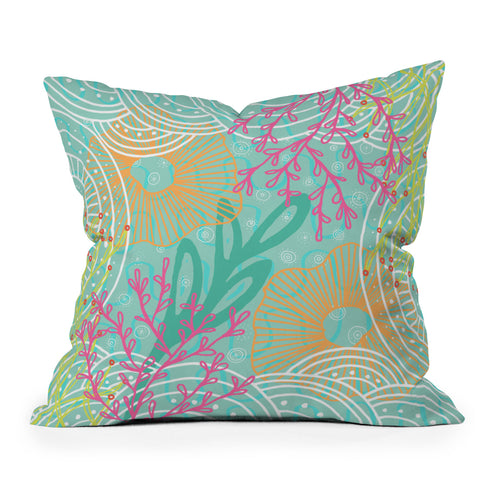 Kerrie Satava Ocean Bloom Throw Pillow