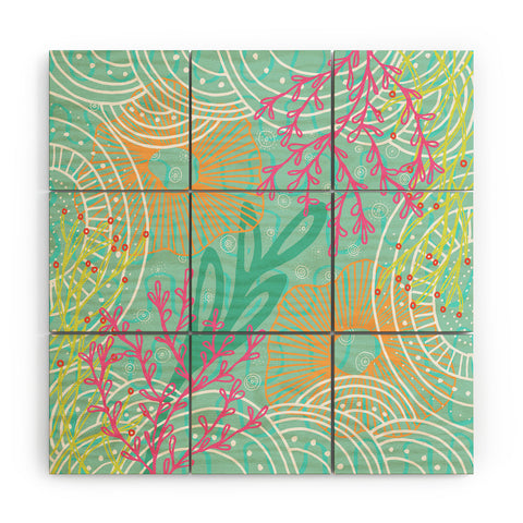Kerrie Satava Ocean Bloom Wood Wall Mural