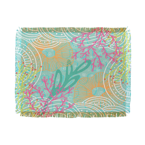 Kerrie Satava Ocean Bloom Throw Blanket