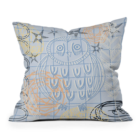 Kerrie Satava Owls Nest Outdoor Throw Pillow