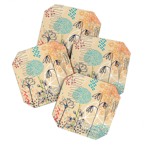 Kerrie Satava Spring Raindrops Coaster Set