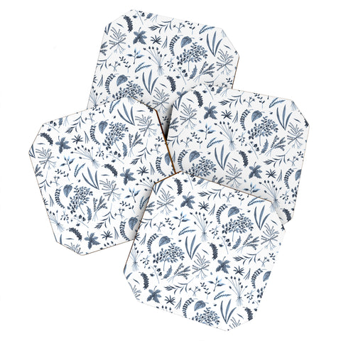 Kerrie Satava Wild Prarie Blue Coaster Set