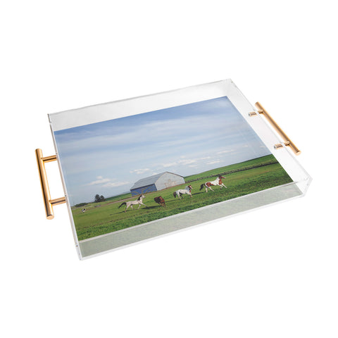 Kevin Russ Farm Horses Acrylic Tray