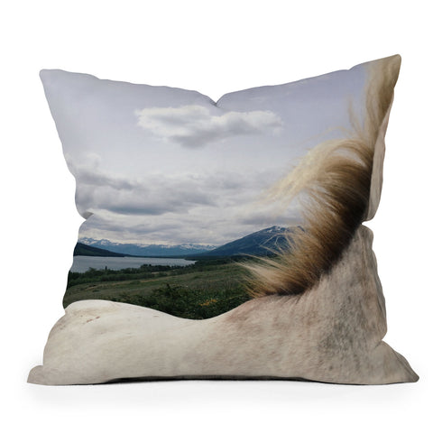 Kevin Russ Horse Back Outdoor Throw Pillow