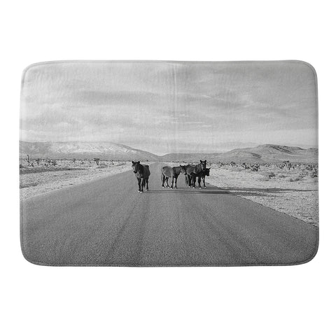 Kevin Russ Spring Mountain Wild Horses Memory Foam Bath Mat