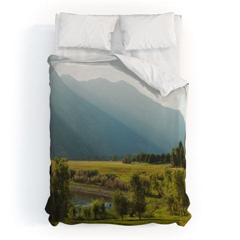 Kevin Russ Wading Deer Duvet Cover