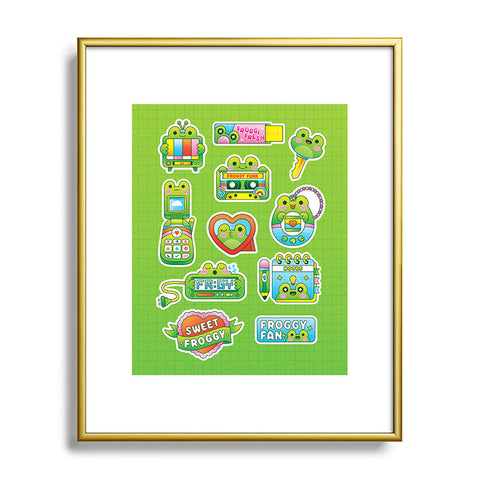 Kidnichols Kidnichols Froggy Fan Metal Framed Art Print