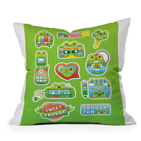 Kidnichols Kidnichols Froggy Fan Throw Pillow