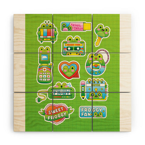 Kidnichols Kidnichols Froggy Fan Wood Wall Mural