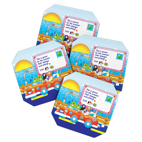 Kidnichols Kidnichols Froggy Roadtrip Coaster Set