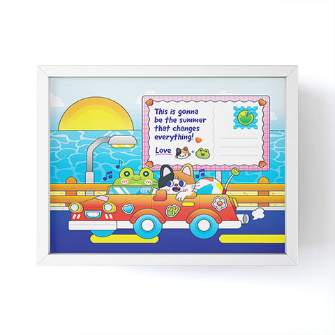 Kidnichols Kidnichols Froggy Roadtrip Framed Mini Art Print
