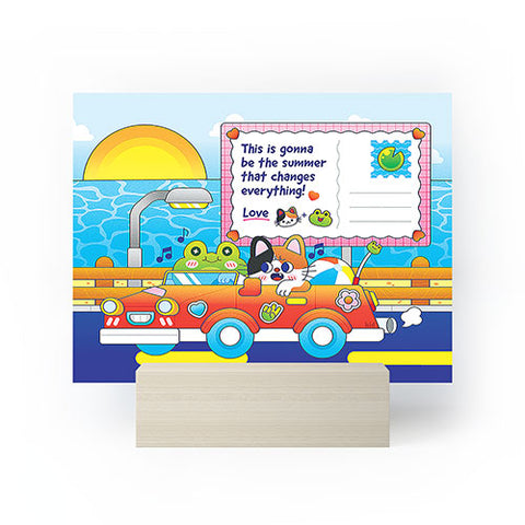 Kidnichols Kidnichols Froggy Roadtrip Mini Art Print