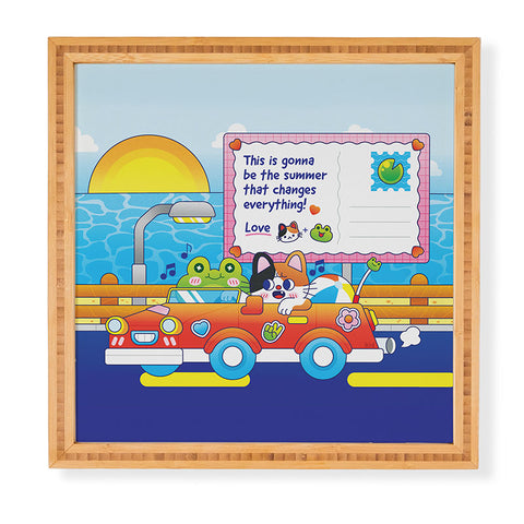 Kidnichols Kidnichols Froggy Roadtrip Framed Wall Art