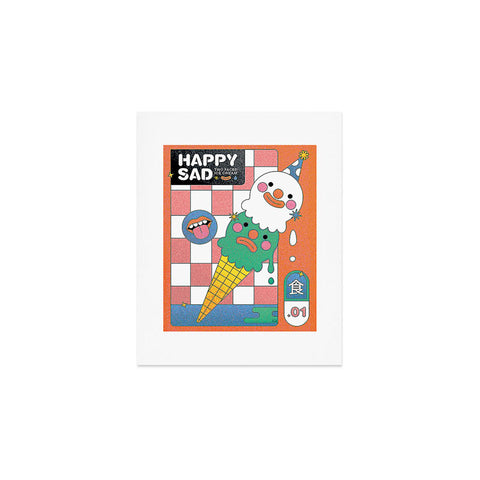 Kidnichols Kidnichols Happy Sad Ice Cream Art Print