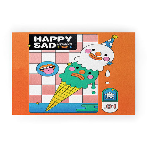 Kidnichols Kidnichols Happy Sad Ice Cream Welcome Mat