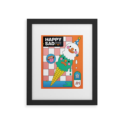 Kidnichols Kidnichols Happy Sad Ice Cream Framed Art Print