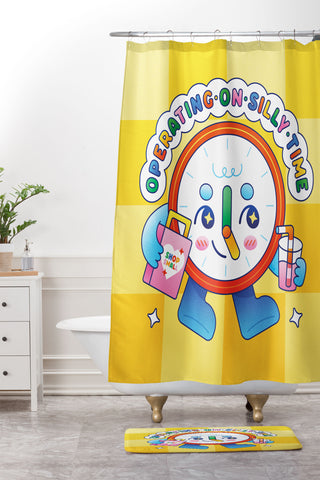 Kidnichols Kidnichols Operating on Silly Shower Curtain And Mat