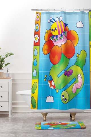 Kidnichols Kidnichols Sting Thing Shower Curtain And Mat