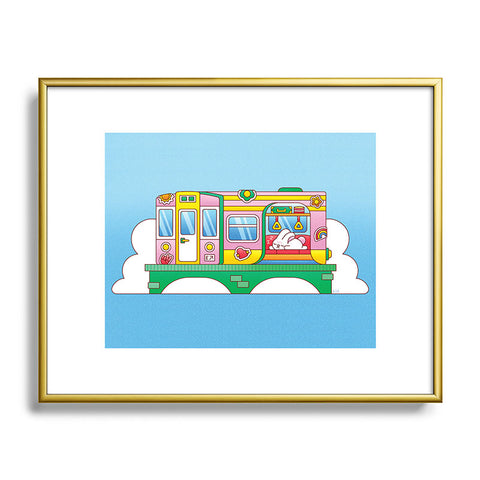 Kidnichols Kidnichols Subway Snooze Metal Framed Art Print