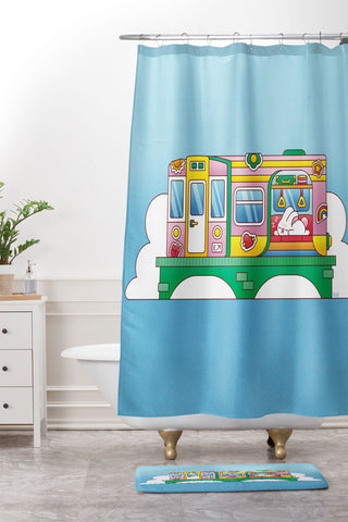 Kidnichols Kidnichols Subway Snooze Shower Curtain And Mat