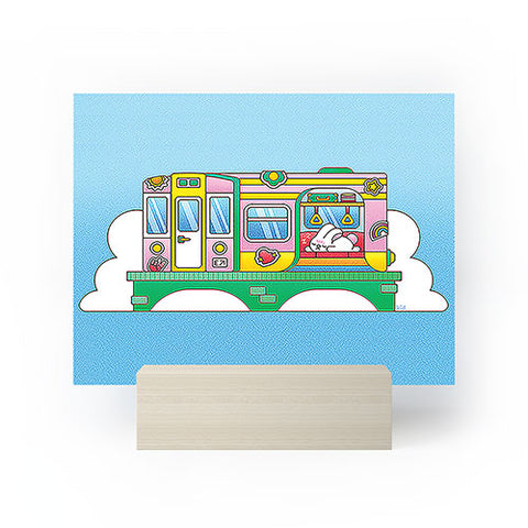 Kidnichols Kidnichols Subway Snooze Mini Art Print