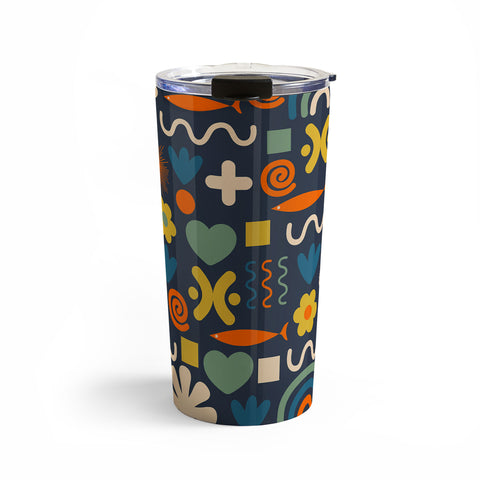 Kierkegaard Design Studio Cute Miscellany Rainbow Floral Travel Mug