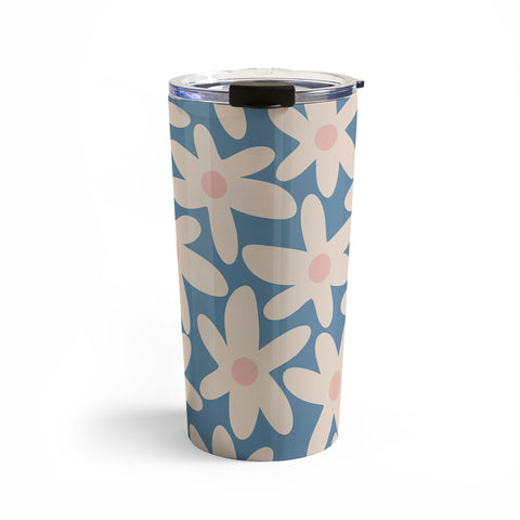 Kierkegaard Design Studio Daisy Time Retro Floral I Travel Mug