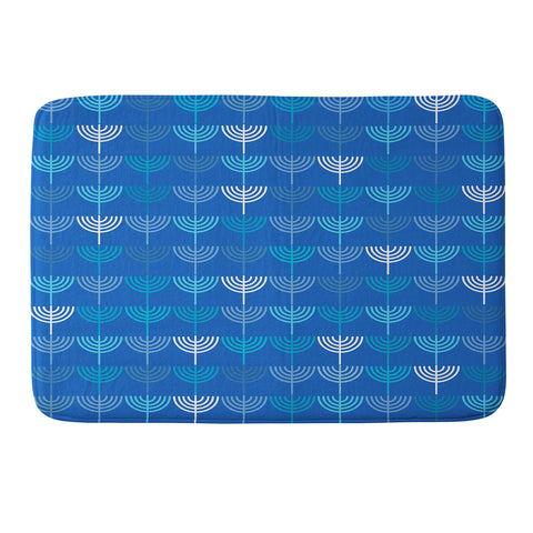 Kierkegaard Design Studio Hanukkah Chanukah Menorah Memory Foam Bath Mat