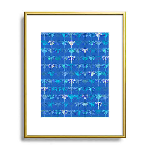 Kierkegaard Design Studio Hanukkah Chanukah Menorah Metal Framed Art Print