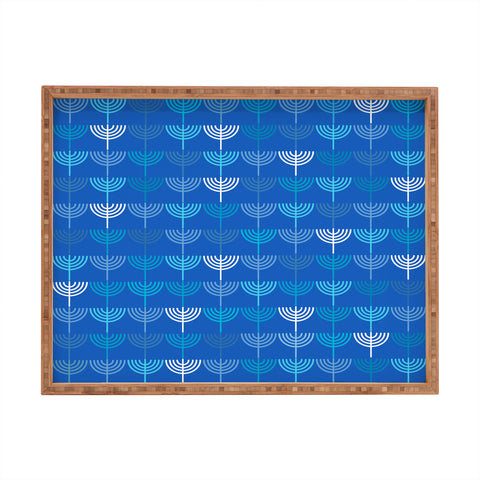 Kierkegaard Design Studio Hanukkah Chanukah Menorah Rectangular Tray