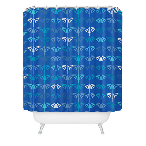 Kierkegaard Design Studio Hanukkah Chanukah Menorah Shower Curtain