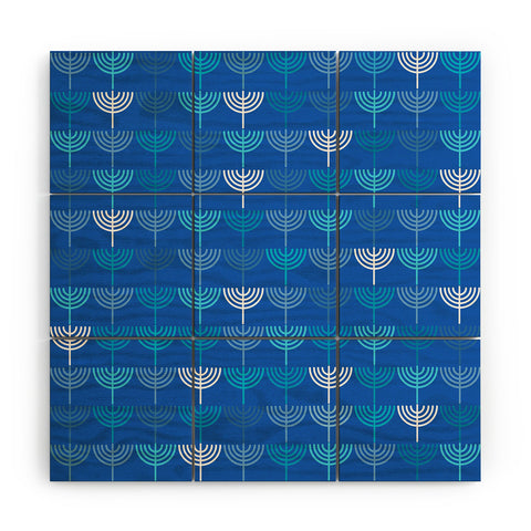 Kierkegaard Design Studio Hanukkah Chanukah Menorah Wood Wall Mural