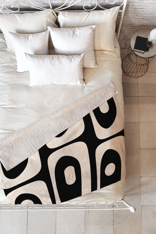 Kierkegaard Design Studio Mid Century Modern Piquet Fleece Throw Blanket