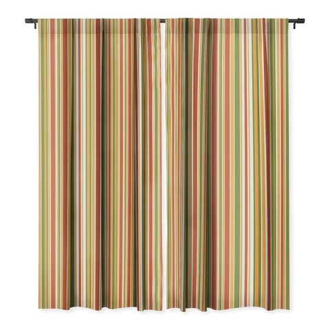 Kierkegaard Design Studio Retro Stripes Mid Century Blackout Window Curtain