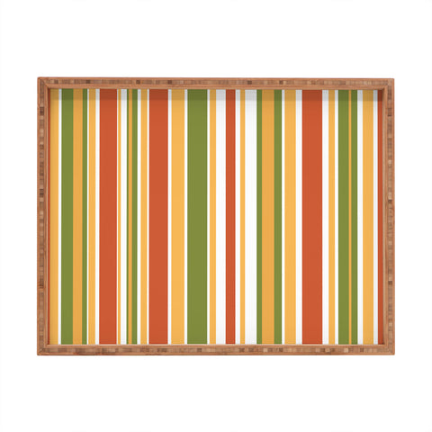 Kierkegaard Design Studio Retro Stripes Mid Century Rectangular Tray