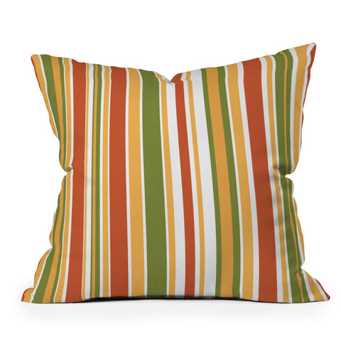 Kierkegaard Design Studio Retro Stripes Mid Century Throw Pillow