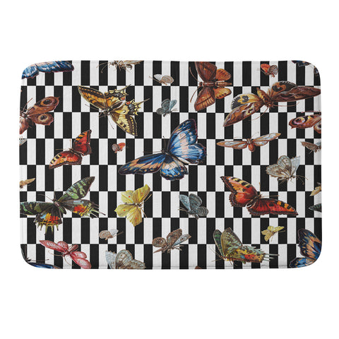 kikasworkshop Butterfly Ballet Memory Foam Bath Mat