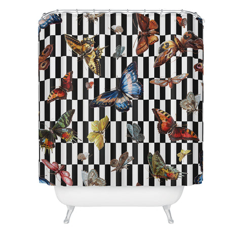 kikasworkshop Butterfly Ballet Shower Curtain