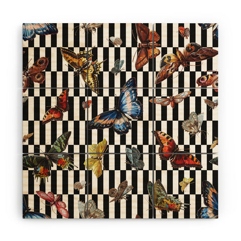 kikasworkshop Butterfly Ballet Wood Wall Mural