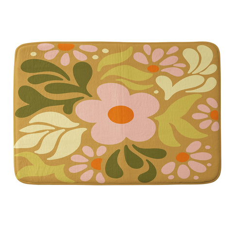 Kira Abstract Florals II Memory Foam Bath Mat Havenly