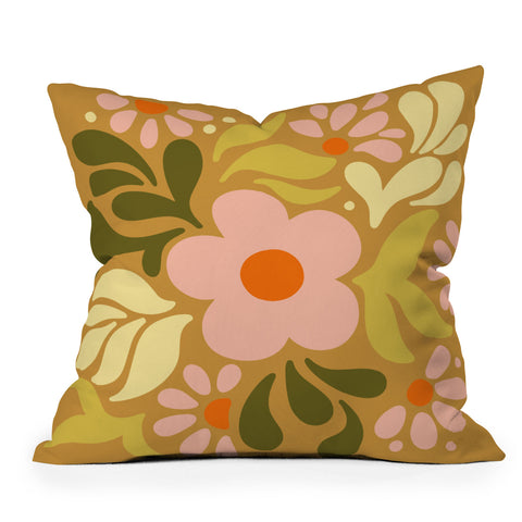 Kira Abstract Florals II Throw Pillow