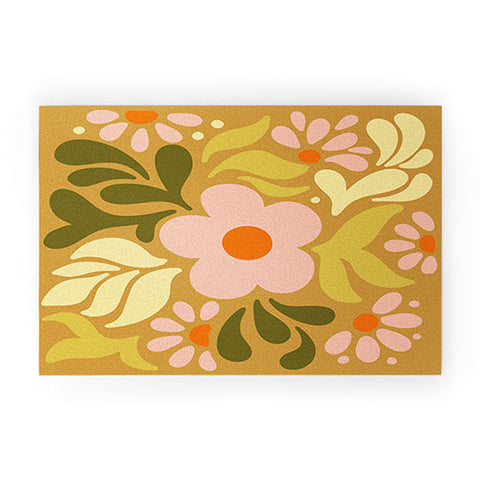 Kira Abstract Florals II Welcome Mat