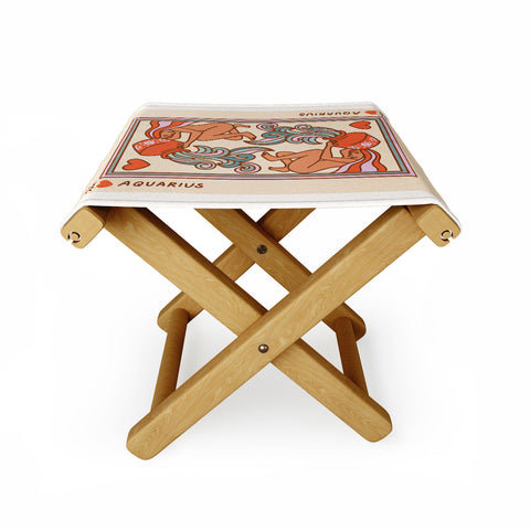 Kira Aquarius Playing Card Folding Stool