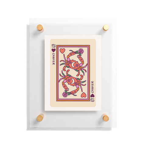 Kira Cancer Playing Card Floating Acrylic Print